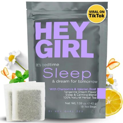 Sleep Tea for Bedtime - Calming Sleepytime Herbal Tea w/Valerian Root,