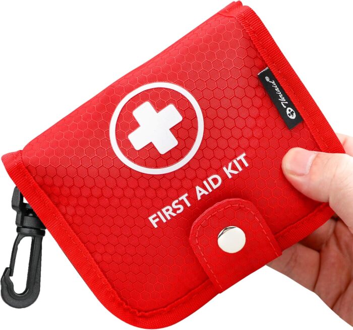 Small First Aid Kit, 100 Pieces Water-Resistant Well Organzied Pouch