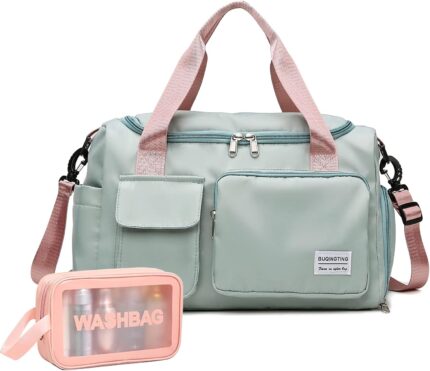 Small Gym Bag for Women, Travel Duffle Bag Carry On Weekender Bag with