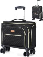Softside Expandable Carry on Luggage with 4 Removable Spinner Wheels
