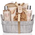 Spa Gift Basket – Bath and Body Set with Vanilla Fragrance by Lovestee