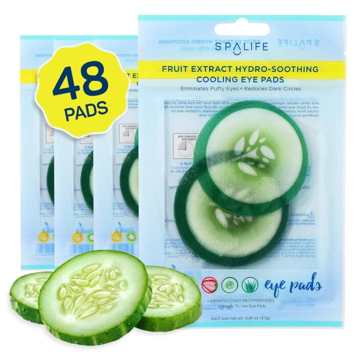 SpaLife Cooling Eye Pads - Korean Soothing Eye Pads for Dark Circles,