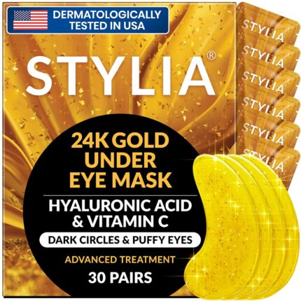 Stylia Under Eye Patches for Dark Circles and Puffy Eyes (30 Pairs),