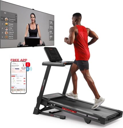 Sunny Health & Fitness Heavy Duty Treadmill for Home, 20”