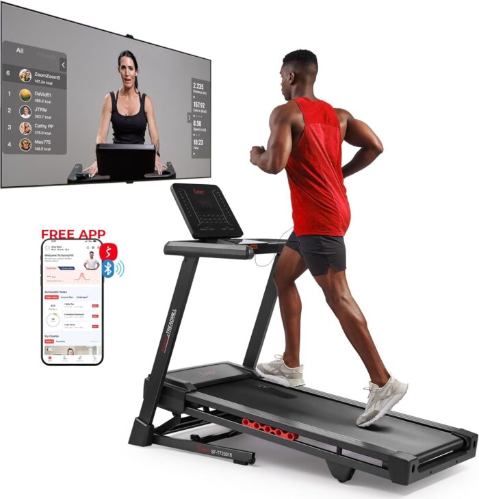 Sunny Health & Fitness Heavy Duty Treadmill for Home, 20”