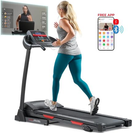 Sunny Health & Fitness Premium Folding Treadmill for Home