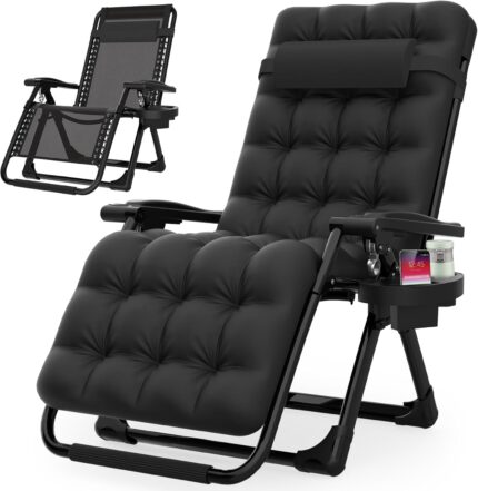 Suteck Zero Gravity Chair, Reclining Camping Lounge Chair w/Removable