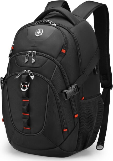 Swissdigital Design Business Laptop Backpack with Smart USB Charging