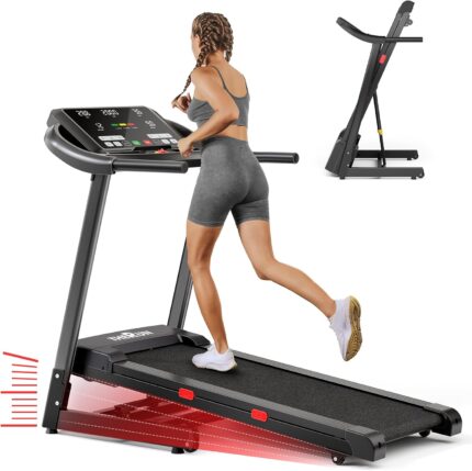 THERUN Incline Treadmill, 0-12% Auto Incline Treadmill for