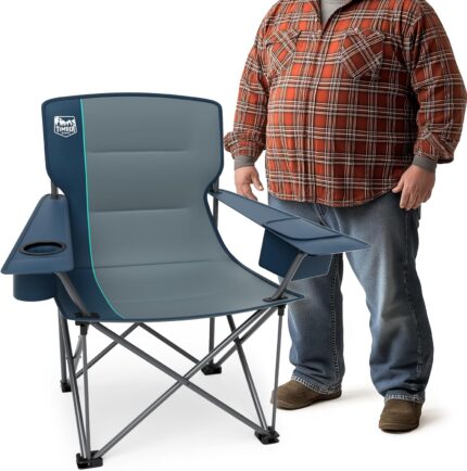 TIMBER RIDGE 550 LBS Oversized Folding Camping Chair for Adults, Heavy