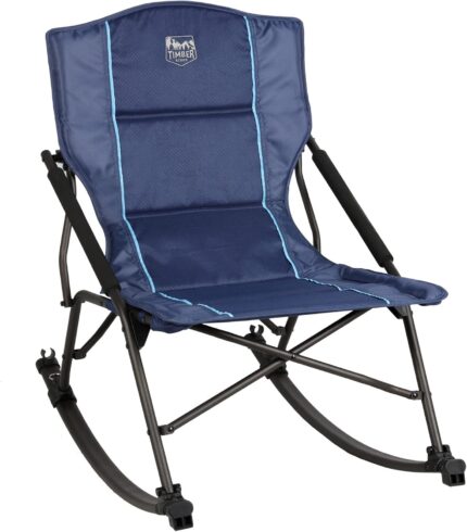 TIMBER RIDGE Folding Rocking Camping Chair - Portable Outdoor Rocker