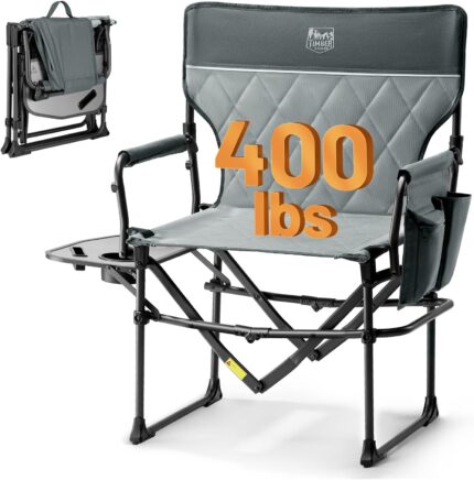 TIMBER RIDGE Heavy Duty Camping Chair with Compact Size, Portable