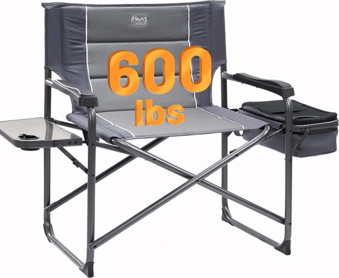 TIMBER RIDGE XXL Oversized Directors Chair 600lbs - Heavy Duty Camping