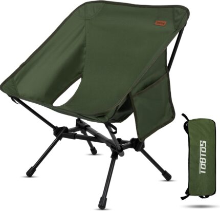 TOBTOS Portable Camping Chair, Support up to 330 LBS, Lightweight