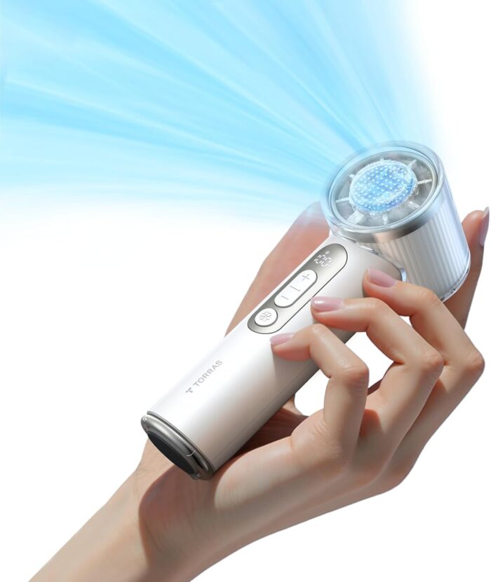 TORRAS COOLiFY iva Handheld Fan with Ice Cooler, 5000mAh Rechargeable