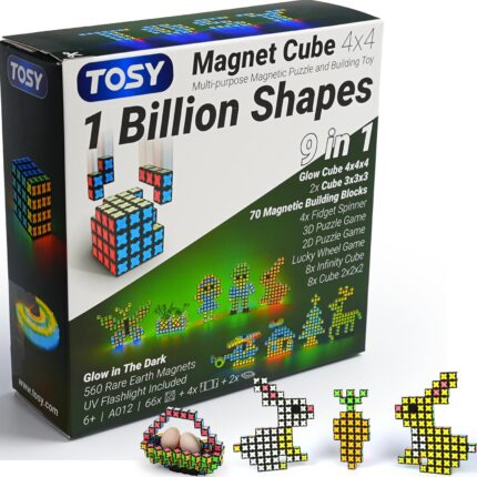 TOSY Magnet Cube 4x4 - 560 Magnets, 70 Blocks, for Mom/Her/Wife, 9in1