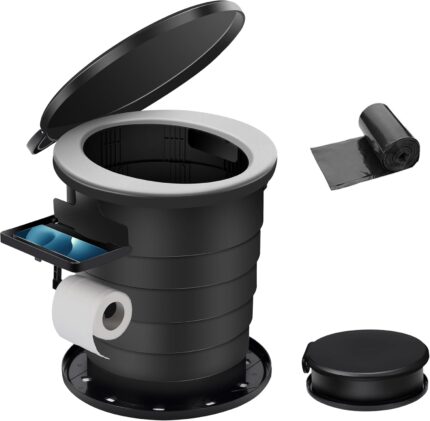 TRIPTIPS Upgrade Retractable Portable Toilet Travel Toilet Adjustable