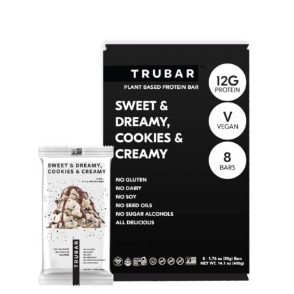 TRUBAR Vegan Protein Bar, Sweet & Dreamy Cookies and Creamy, Gluten
