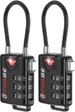 TSA Approved Cable Luggage Locks, Re-settable Combination with Alloy