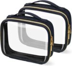 TSA Approved Travel Toiletry Bag,2 Pack Clear Makeup Bags with