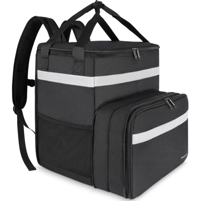 Taygeer Food Delivery Backpack, Expandable Insulated Food Delivery Bag