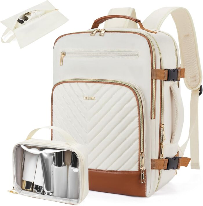 Telena Travel Backpack for Women, 15.6 inch Laptop Backpack TSA Carry