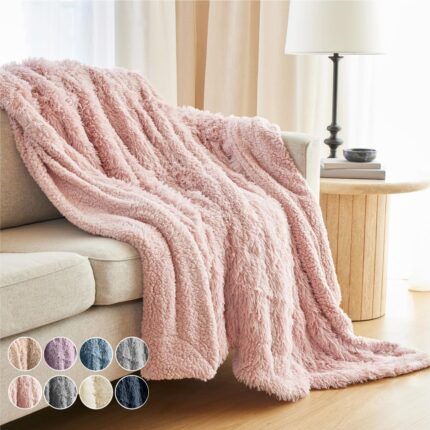 The Connecticut Home Co Bedding Blanket, Twin 80x60, Soft Fluffy Room