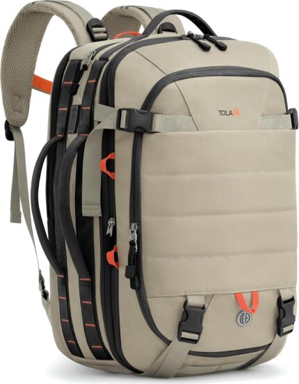 Tolaccea Carry on Travel Backpack, TSA Friendly Flight Approved Laptop