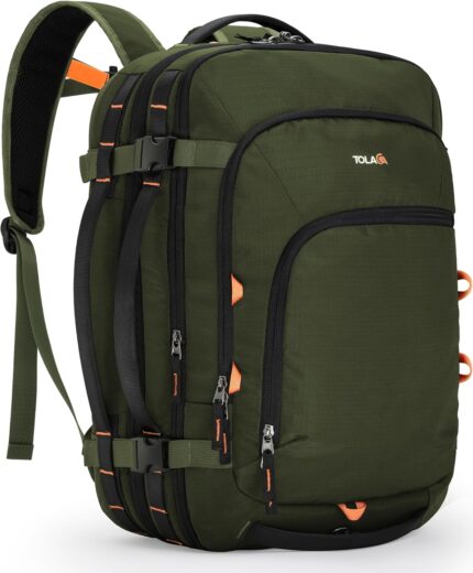 Tolaccea Travel Backpack, TSA Friendly Flight Approved Carry-on