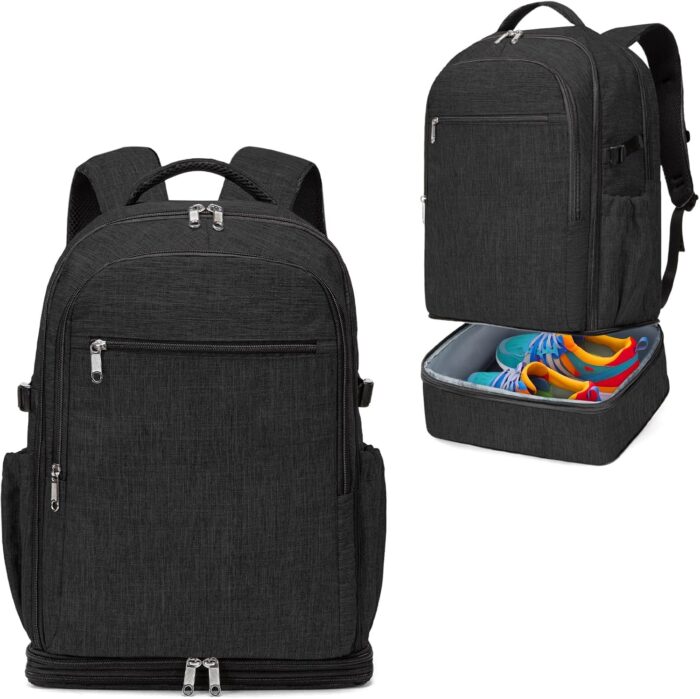 Travel Backpack with Expandable Shoe Department, 34L-42L Carry On