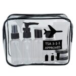 Travel Bottles and TSA Approved Toiletry Bag, Clear Quart Size with