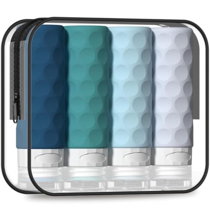 Travel Bottles for Toiletries, 4pcs Tsa Approved 3oz Travel Size