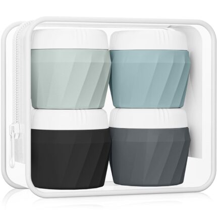 Travel Containers for Toiletries, Premium Silicone Cosmetic Cream