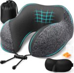 Travel Pillow, Travel Pillows for Sleeping Airplane, Removable Cover