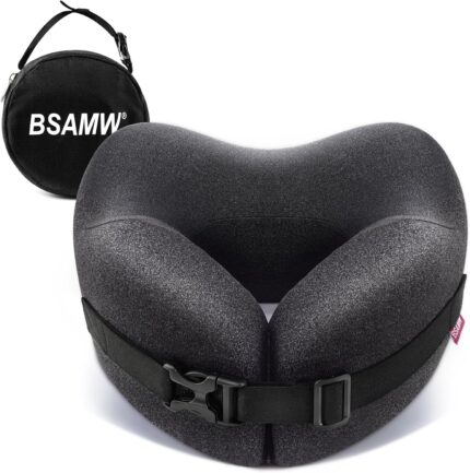 Travel Pillow Vac Compressed Memory Foam Neck Pillow Airplane,Soft and