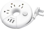 Travel Power Strip, NTONPOWER 3 Outlets 3 USB(1 USB C) Cruise Approved