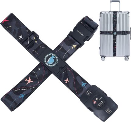 Travelkin Luggage Strap TSA Approved with TSA Lock Adjustable Luggage