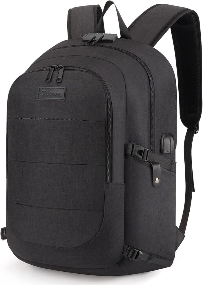Tzowla Anti-Theft Water Resistant 17.3 Inch Laptop Backpack with USB