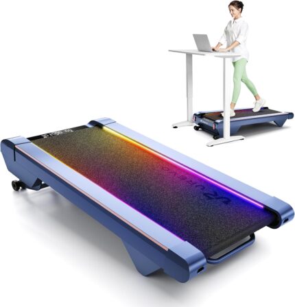 UREVO Smart Walking Pad with 14% Incline, Under Desk