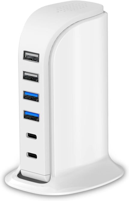 USB Charger Upoy, Charging Station for Multiple Devices 45W, Fast