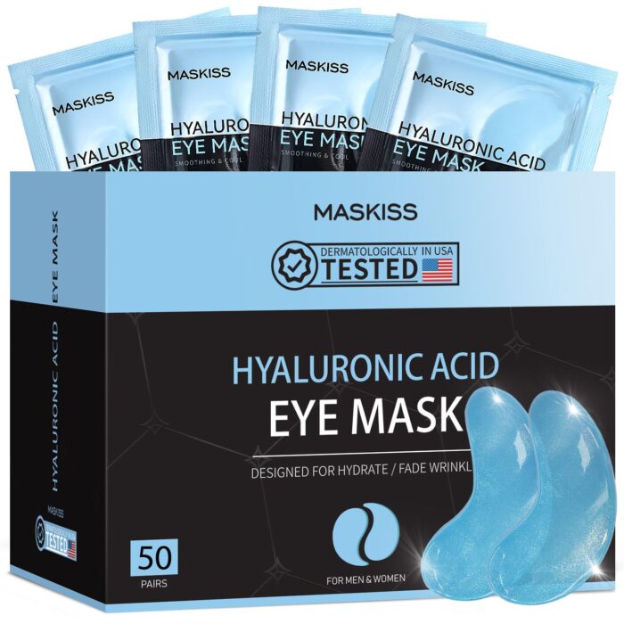 Under Eye Patches (50 Pairs), Hyaluronic Acid Eye Masks for Dark