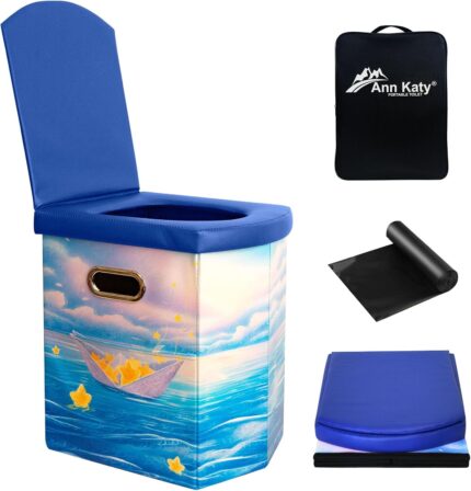 Upgrade XL Portable Toilet for Adults, Extra Large Portable Travel