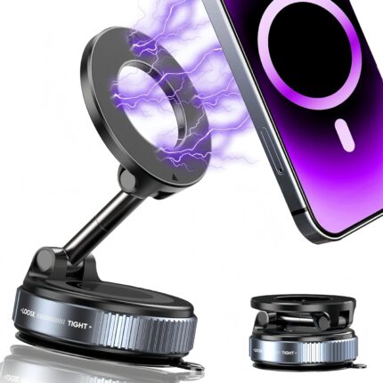 Upgraded 360° Vacuum Magnetic Phone Holder, Magnetic Car