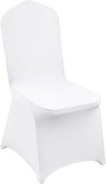 VEVOR 100 Pcs White Chair Covers Polyester Spandex Chair Cover Stretch