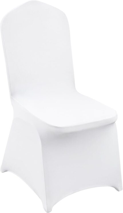 VEVOR 100 Pcs White Chair Covers Polyester Spandex Chair Cover Stretch