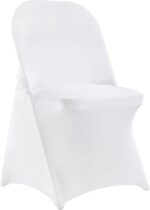 VEVOR 30 PCS White Folding Chair Covers - Ideal for Weddings, Parties,