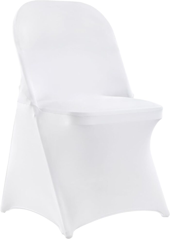 VEVOR 30 PCS White Folding Chair Covers - Ideal for Weddings, Parties,