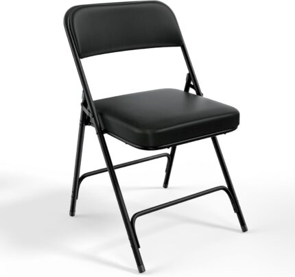 VINGLI Padded Folding Chairs with Thick Seat Cushion, Portable,