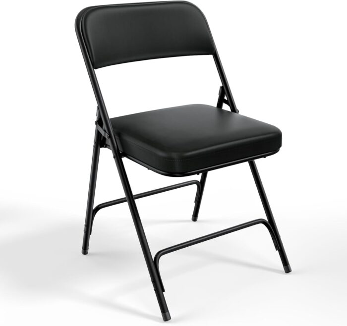 VINGLI Padded Folding Chairs with Thick Seat Cushion, Portable,