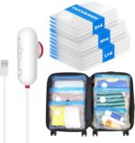 VMstr 12 Pack Travel Vacuum Storage Bags with USB Electric Pump,